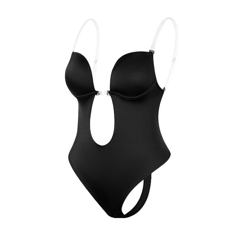Diepe V-Hals Rugloze Body Shaper