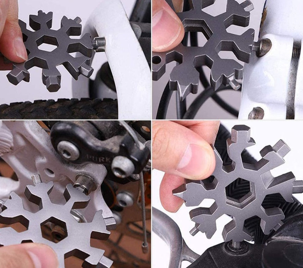 18-in-1 Schroevendraaier Sneeuwvlok Sleutelhanger