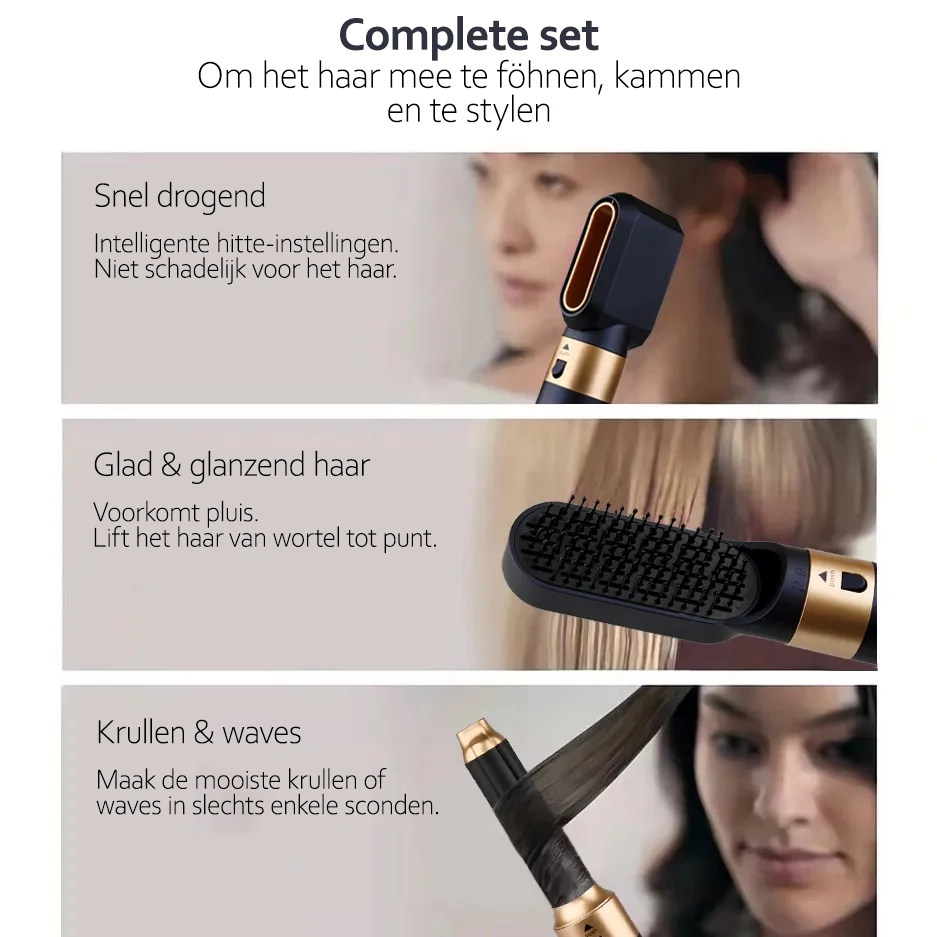 Haar Styler 5-in-1 voor Drogen, Stylen en Krullen 4