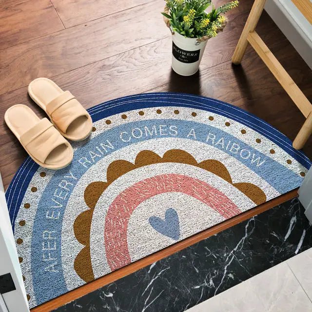 Halfronde Deurmat met Regenboog- en Watermeloenprint 5