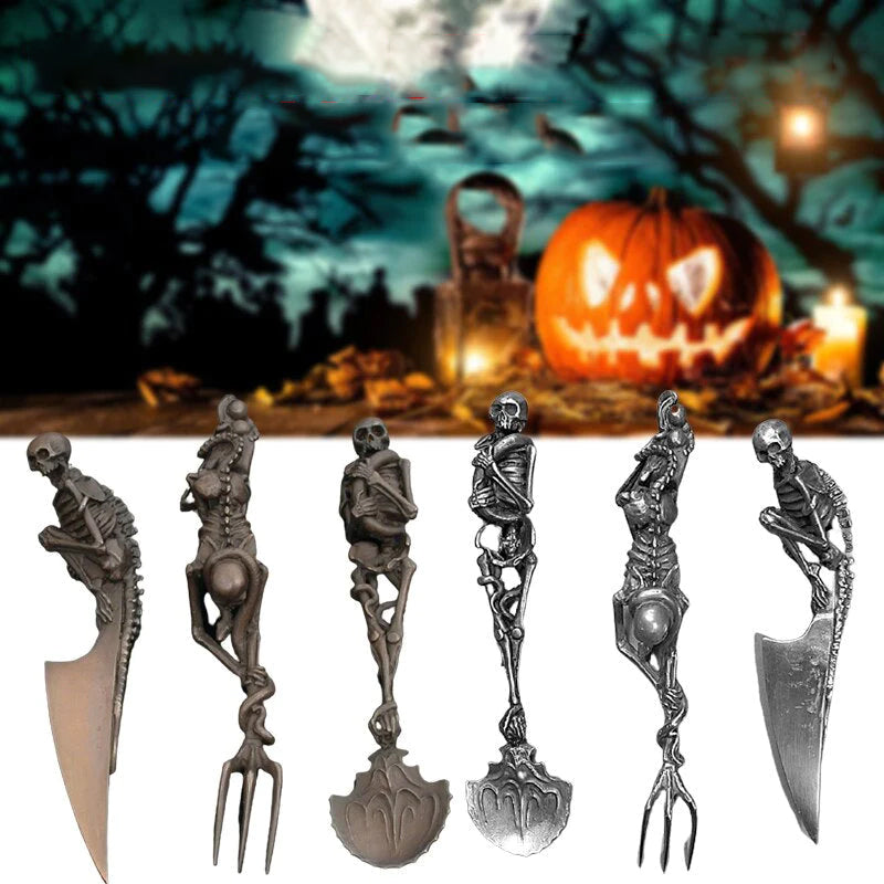 Halloween Bestekset met Skeletontwerp 1