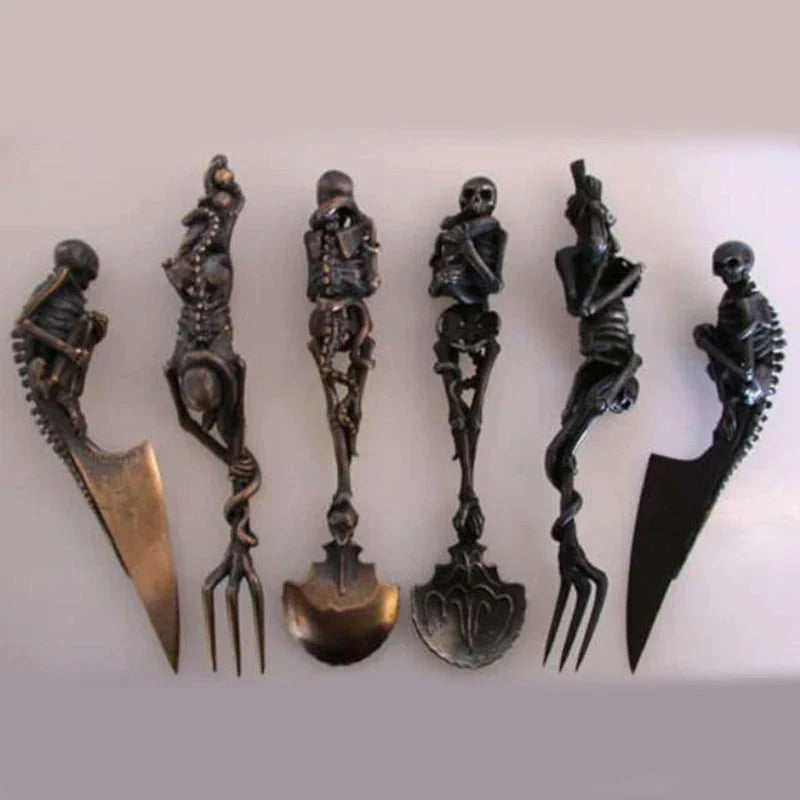 Halloween Bestekset met Skeletontwerp 4