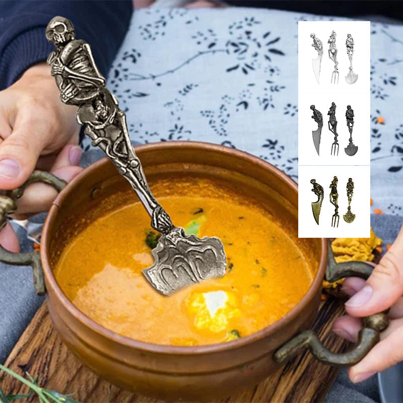 Halloween Bestekset met Skeletontwerp 8