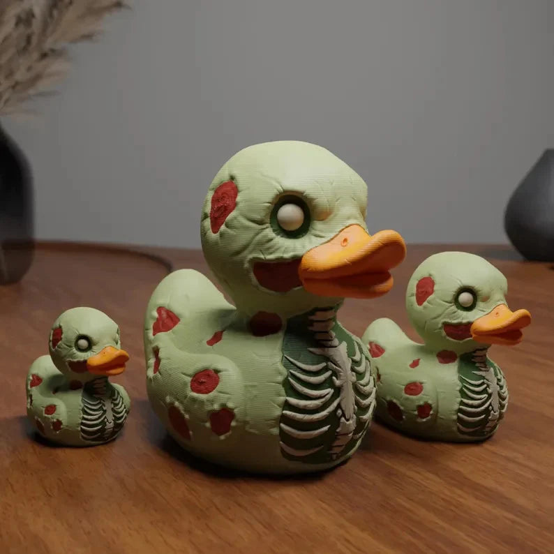 Halloween Decoratie Eend Met Griezelig Skeletontwerp 4