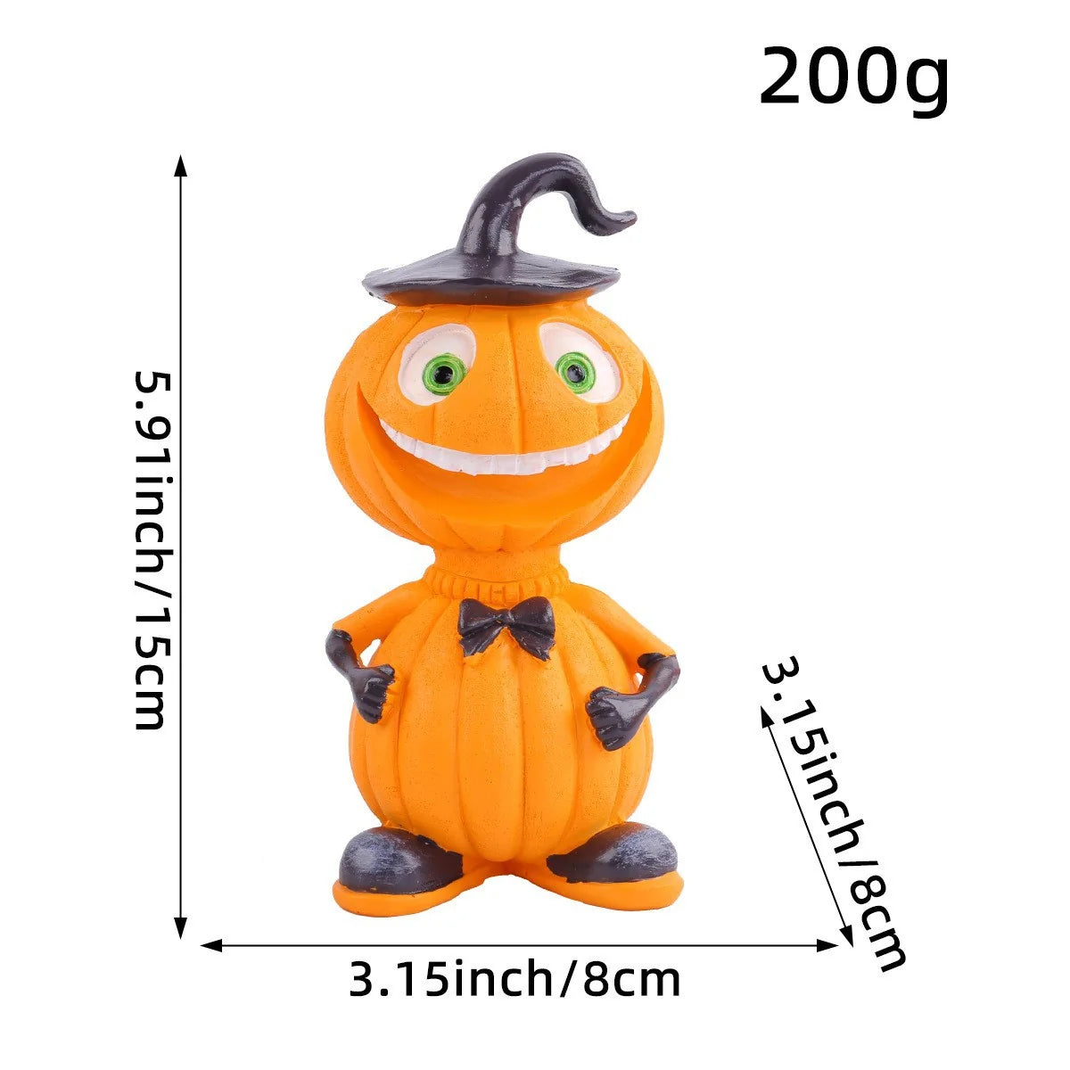 Halloween Pompoenfiguur met Humoristische Uitstraling 12