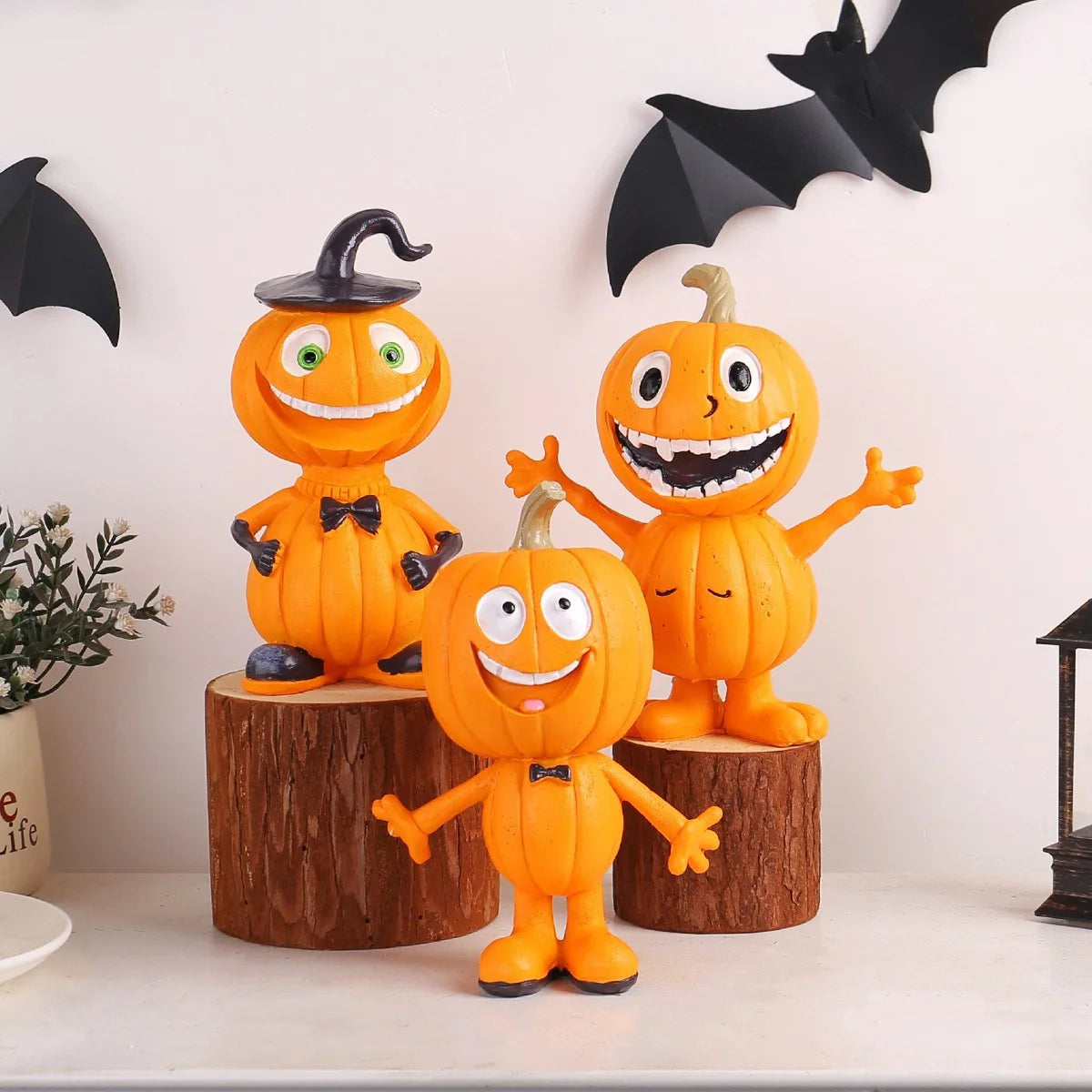 Halloween Pompoenfiguur met Humoristische Uitstraling 3