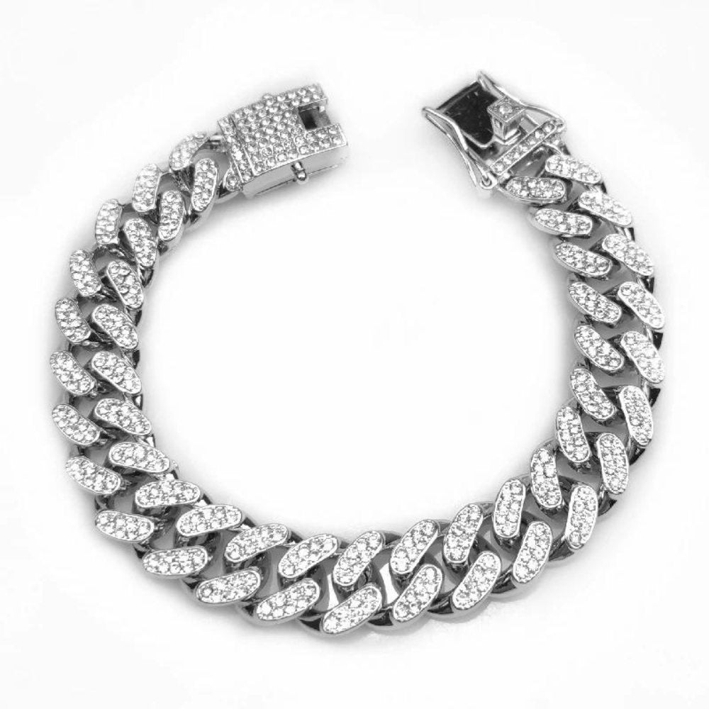 Halsband Hond Luxe met Gouden Ketting en Zirkonia Diamanten voor Honden 7
