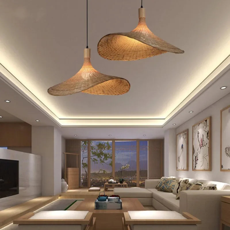 Hanglamp Bamboe Rustiek Boho voor Woonkamer of Eettafel 2