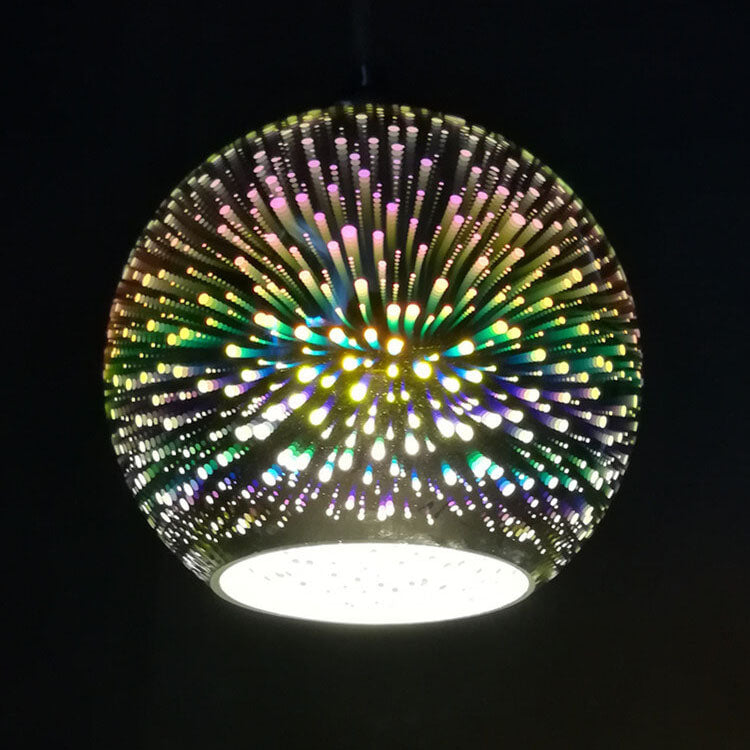 Hanglamp met 3D Vuurwerk Glas Creatief Design 12