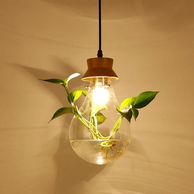 Hanglamp voor Planten met Glazen Bol - Moderne Woonkamer Lamp voor Slaapkamer en Interieurdecoratie 1