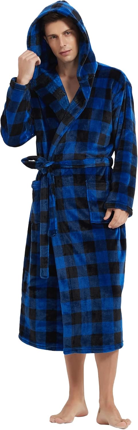 Heren Badjas Lange Fleece Stijlvol 10