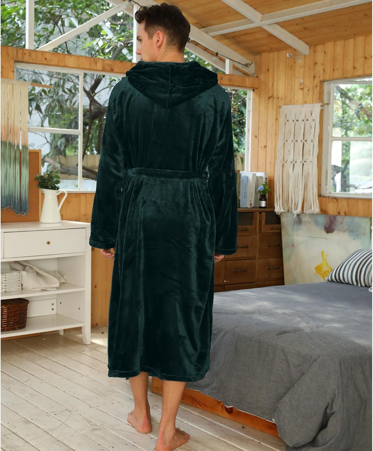 Heren Badjas Luxe met Capuchon 2