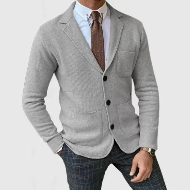 Heren Blazer Gebreid Stijlvol Comfortabel 1