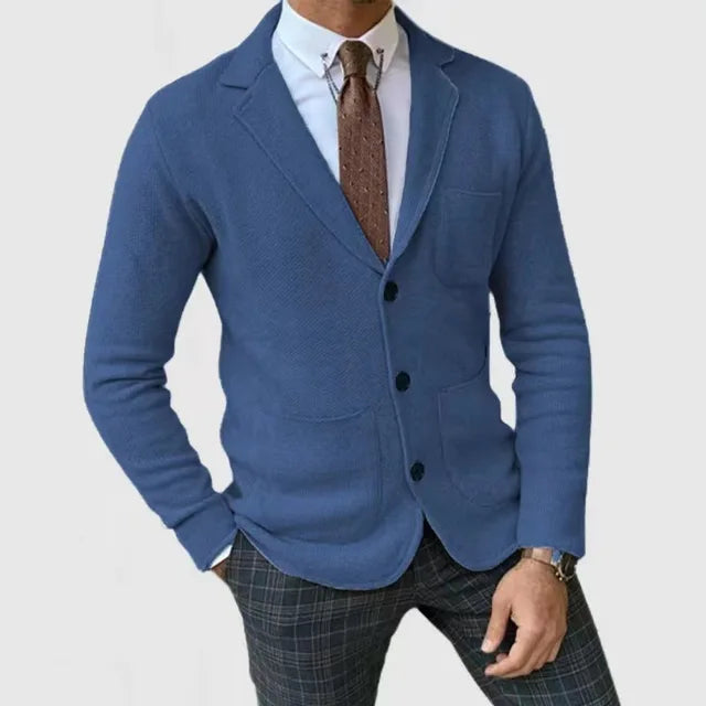 Heren Blazer Gebreid Stijlvol Comfortabel 3