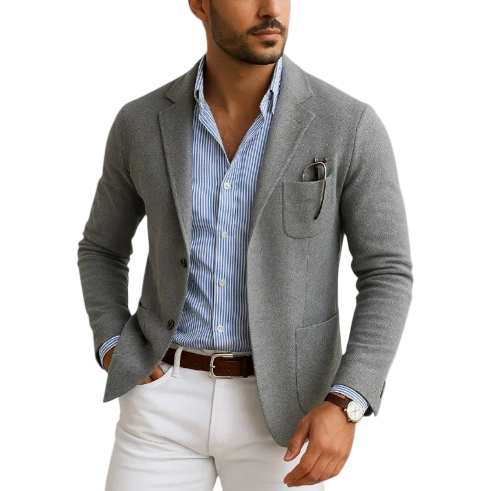 Heren Blazer Met Reverskraag Klassiek 0