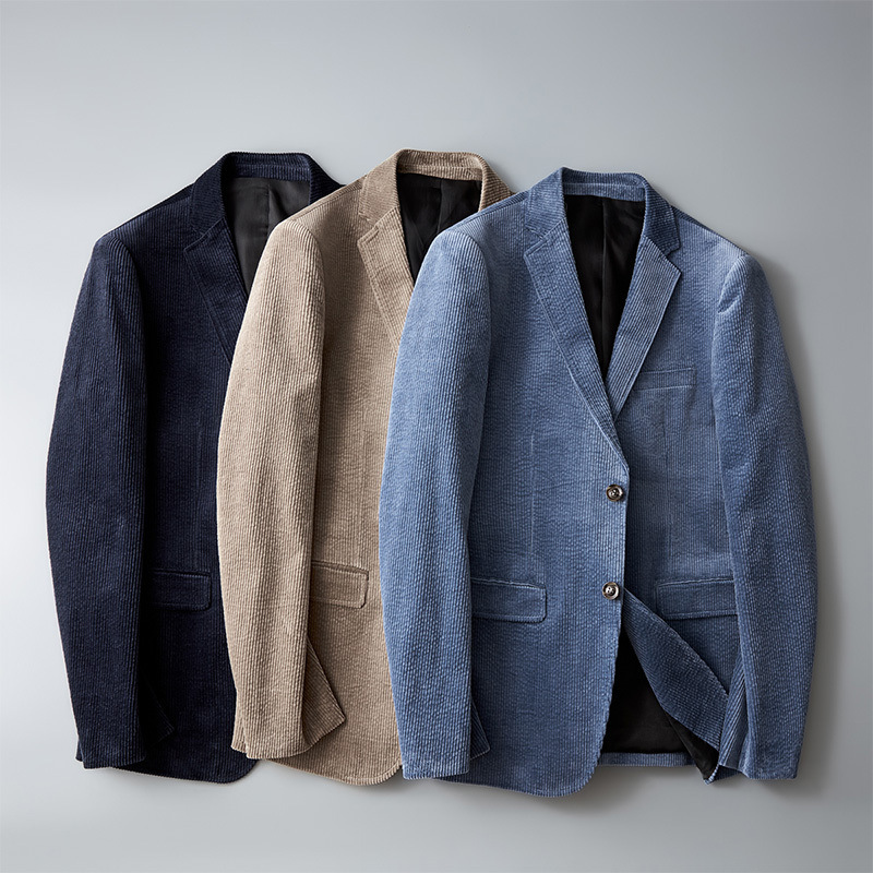 Heren Blazer Slank Met Unieke Revers 1
