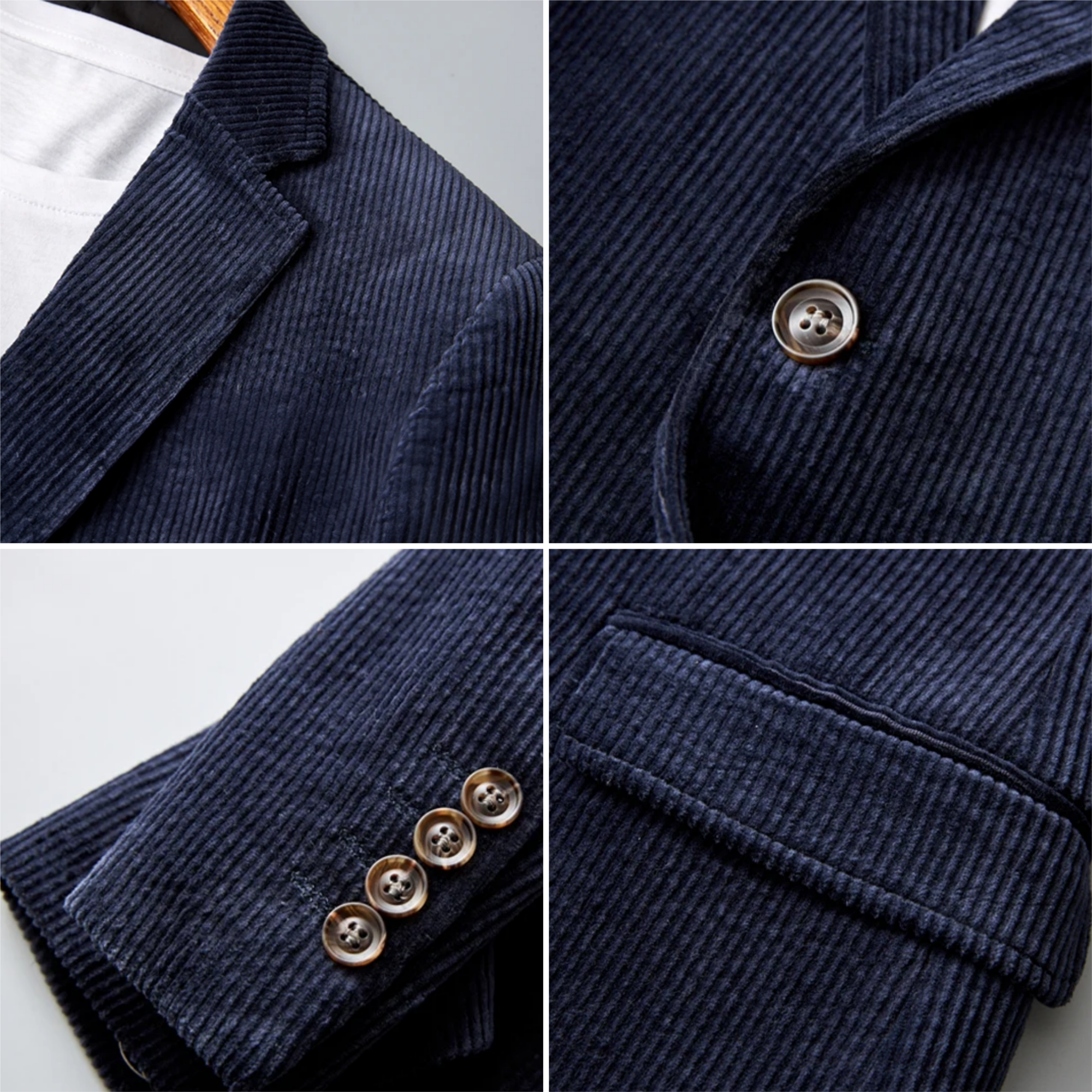 Heren Blazer Slank Met Unieke Revers 3