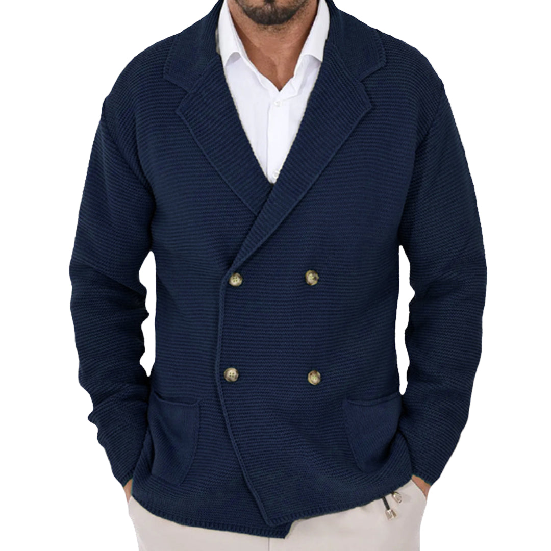 Heren Blazer Vest Met Dubbele Rij Knopen 0