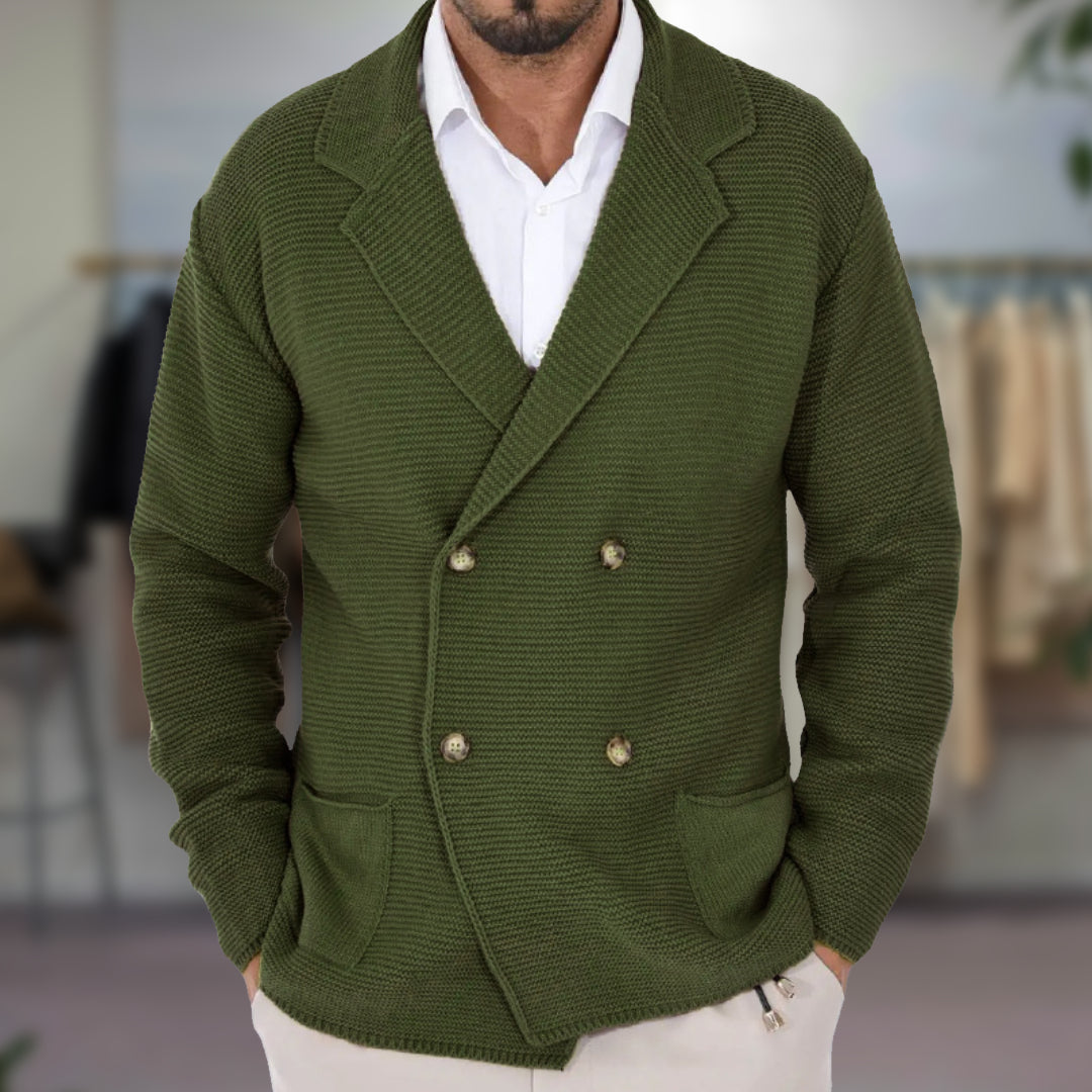 Heren Blazer Vest Met Dubbele Rij Knopen 3
