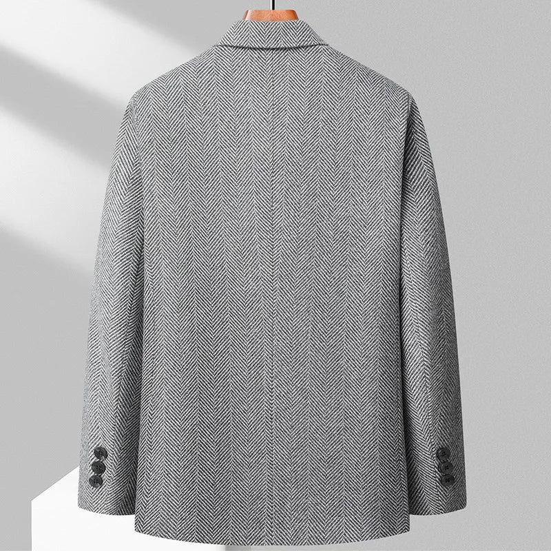 Heren Blazer in Wolmix met Klassiek Sillbenspatroon 3