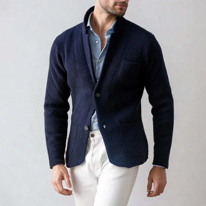 Heren Blazer van Wol met Zak voor Formele en Casual Gelegenheden 5