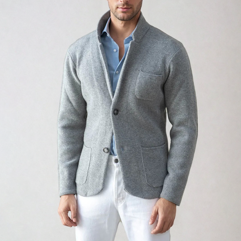 Heren Blazer van Wol met Zak voor Formele en Casual Gelegenheden 6