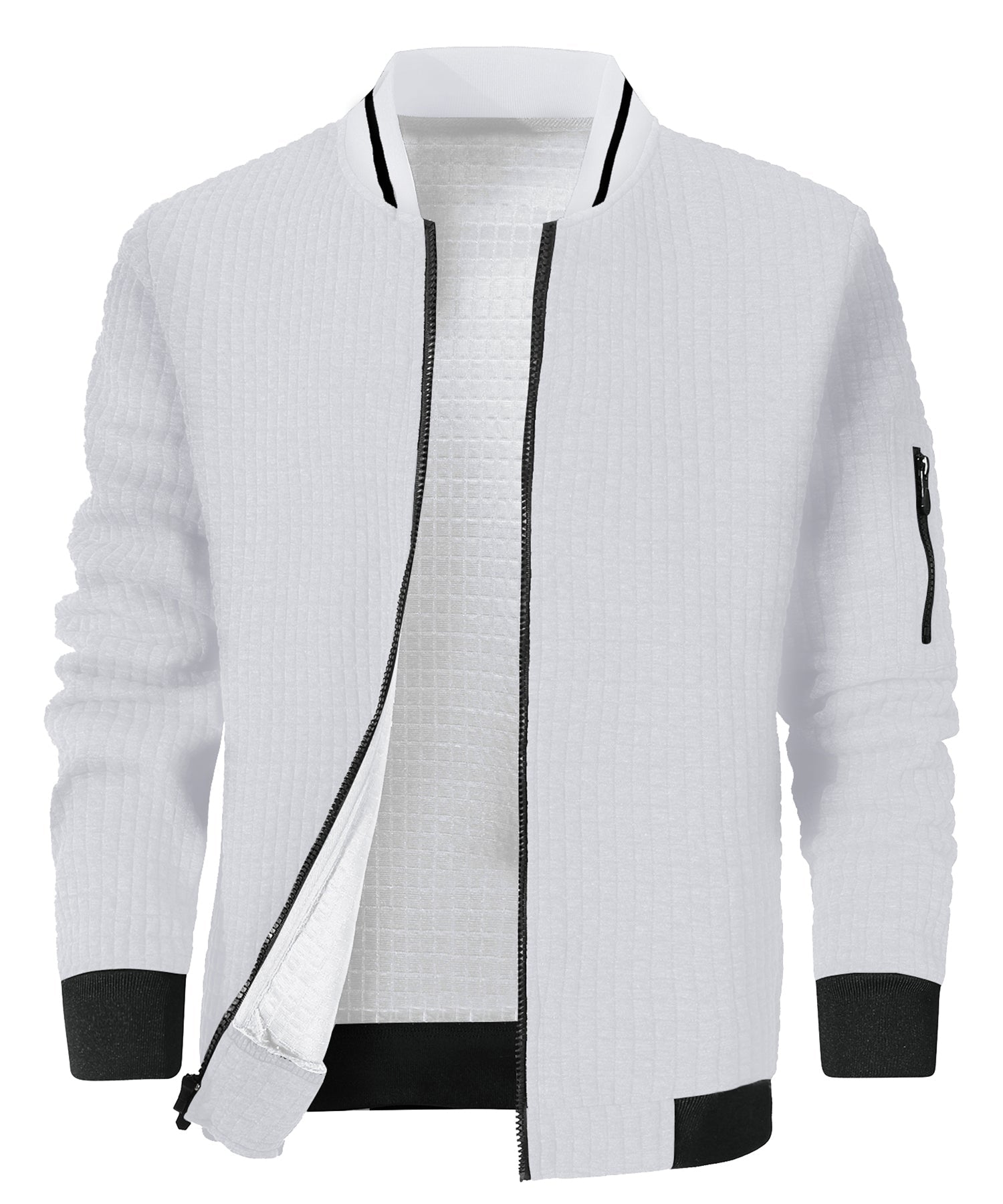 Heren Bomberjack Minimalistisch Katoen-Polyester 3