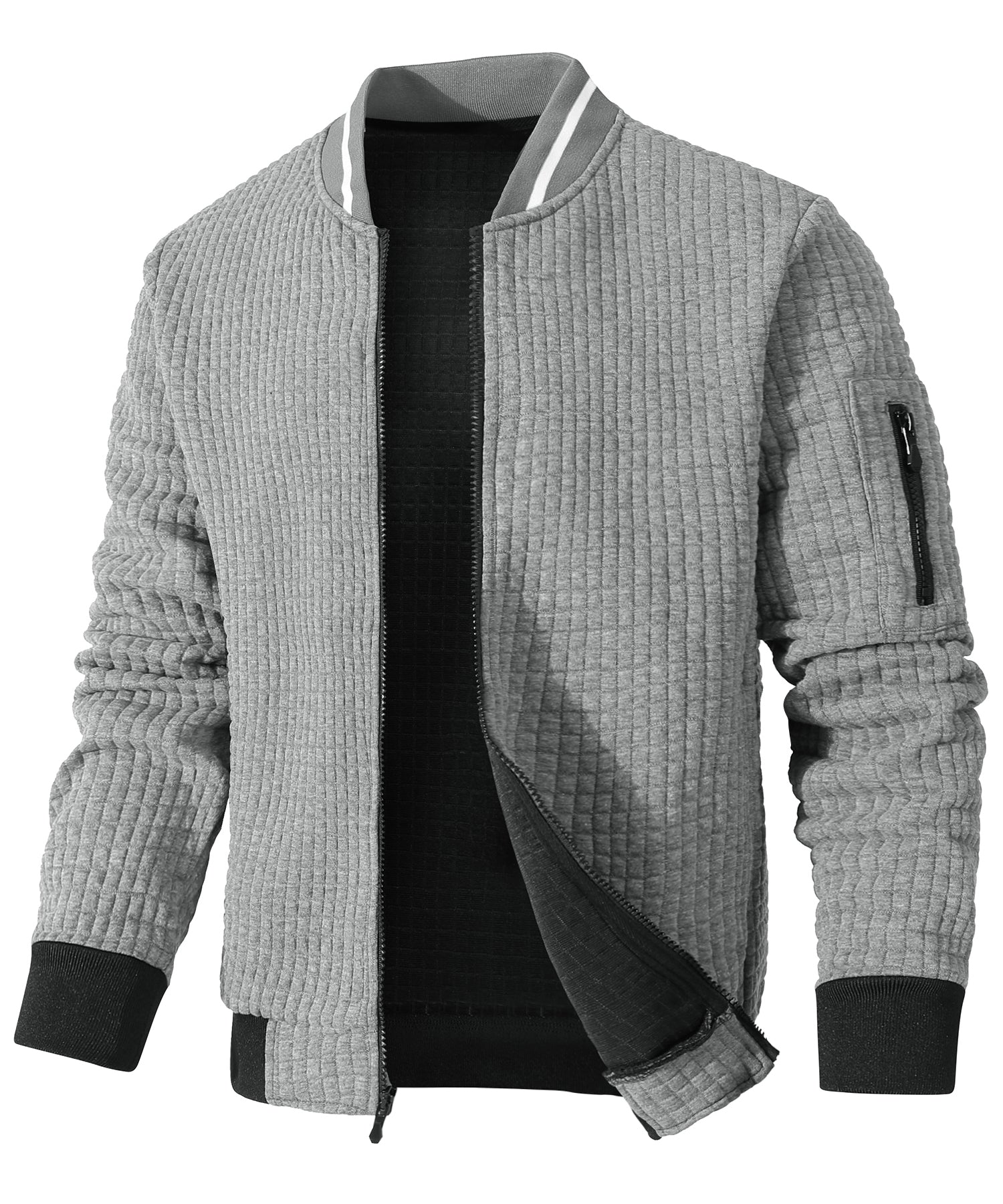 Heren Bomberjack Minimalistisch Katoen-Polyester 5