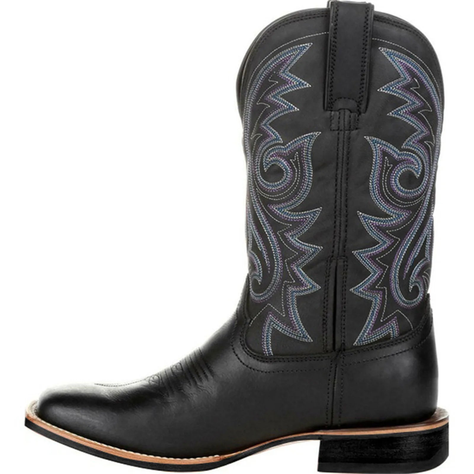Heren Boots Retro Geborduurd Denim Met Antislip Zool 2