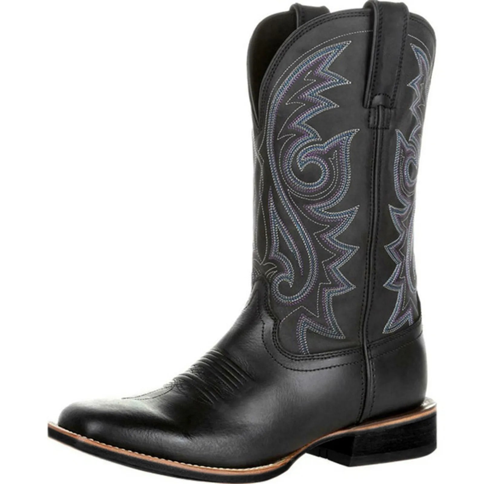 Heren Boots Retro Geborduurd Denim Met Antislip Zool 6