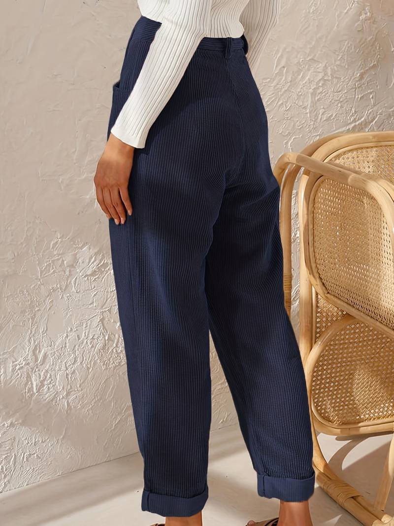 Heren Broek Casual Katoen Corduroy Met Twee Diepe Vakken 5