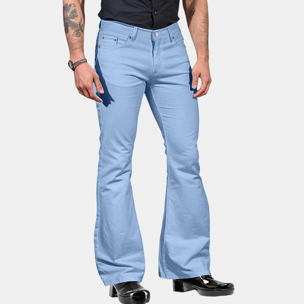 Heren Broeken Flared Retro Stijl Met Stretch 1