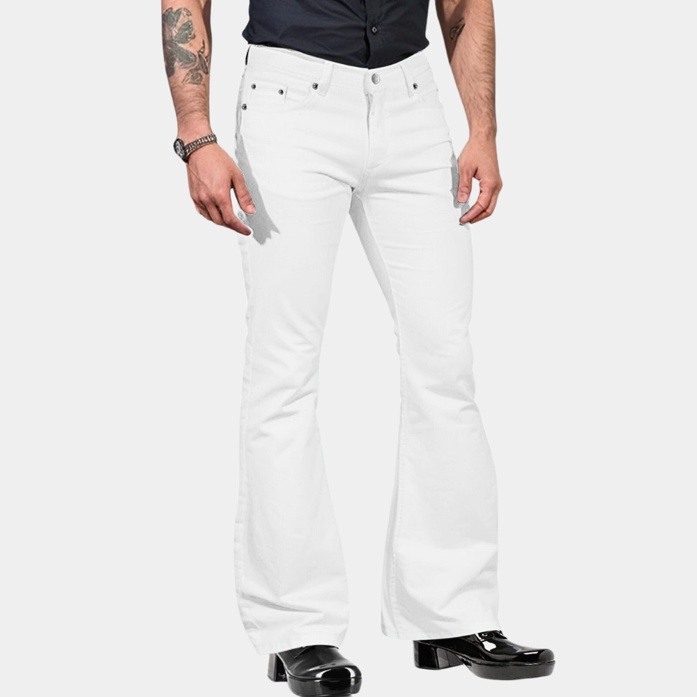 Heren Broeken Flared Retro Stijl Met Stretch 5