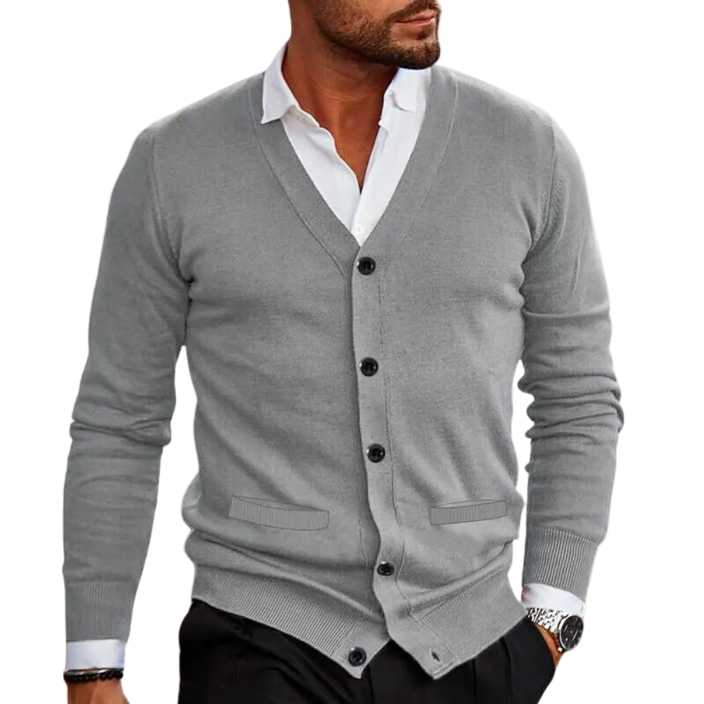 Heren Cardigan V-Hals Casual Met Knopen 0