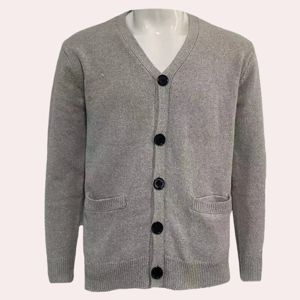 Heren Cardigan V-Hals Casual Met Knopen 2