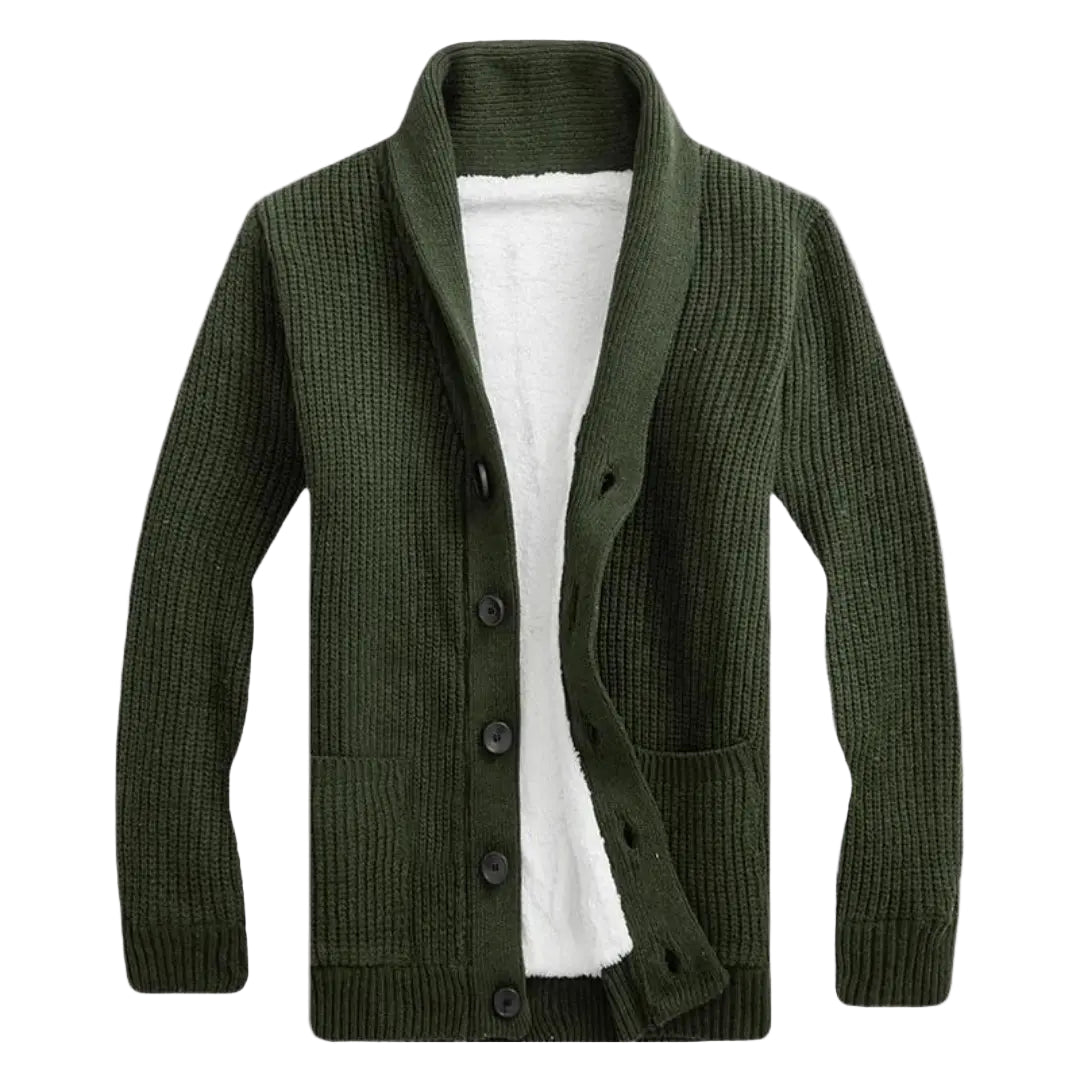 Heren Cardigan met Sjalkraag en Ribbelstructuur 0