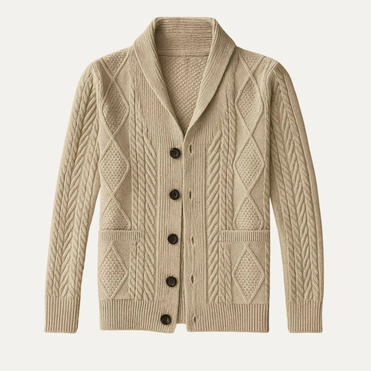 Heren Cardigan van Kasjmier met Relaxed Fit 1