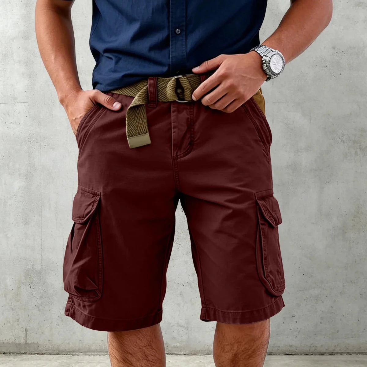 Heren Cargo Shorts met Multi-Pocket Ontwerp 1