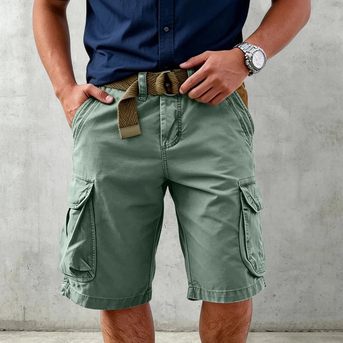 Heren Cargo Shorts met Multi-Pocket Ontwerp 4