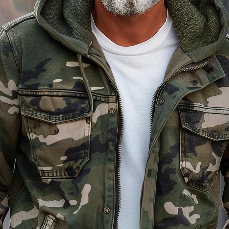Heren Cargojack Camouflage met Capuchon 2