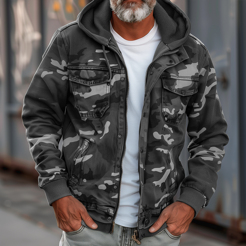 Heren Cargojack Camouflage met Capuchon 4