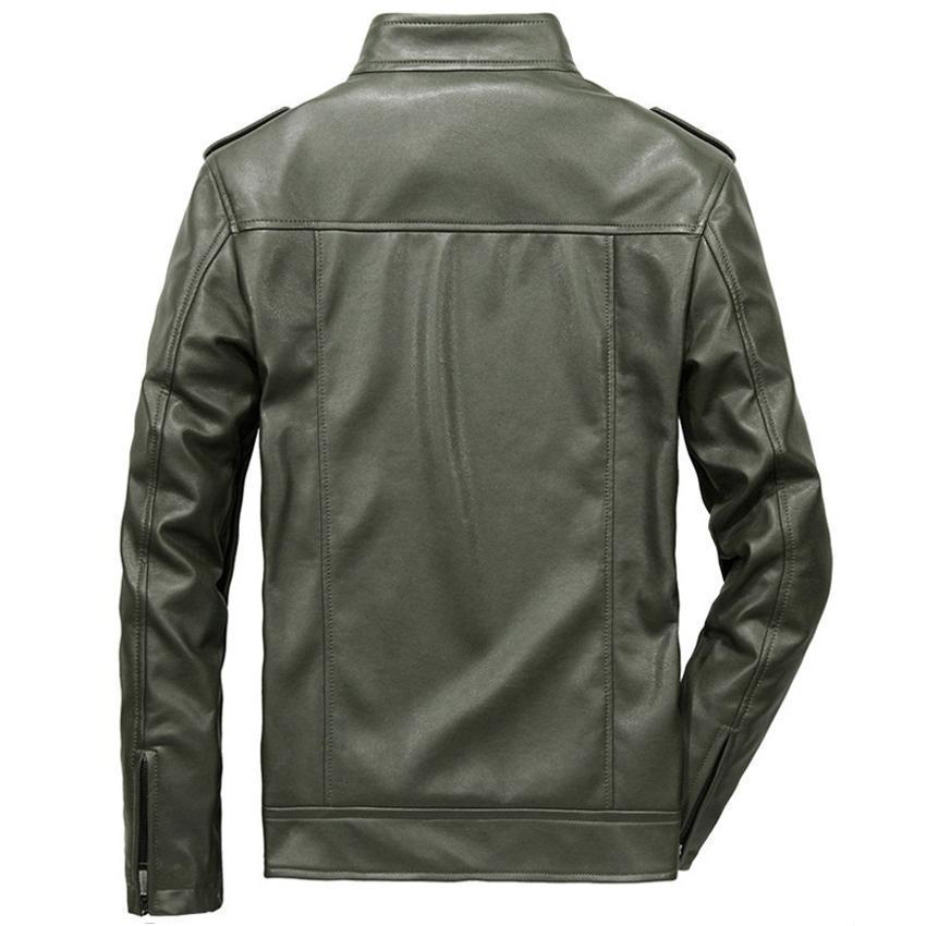 Heren Casual Outdoor Jacket met Staande Kraag en Meerdere Zakjes 3