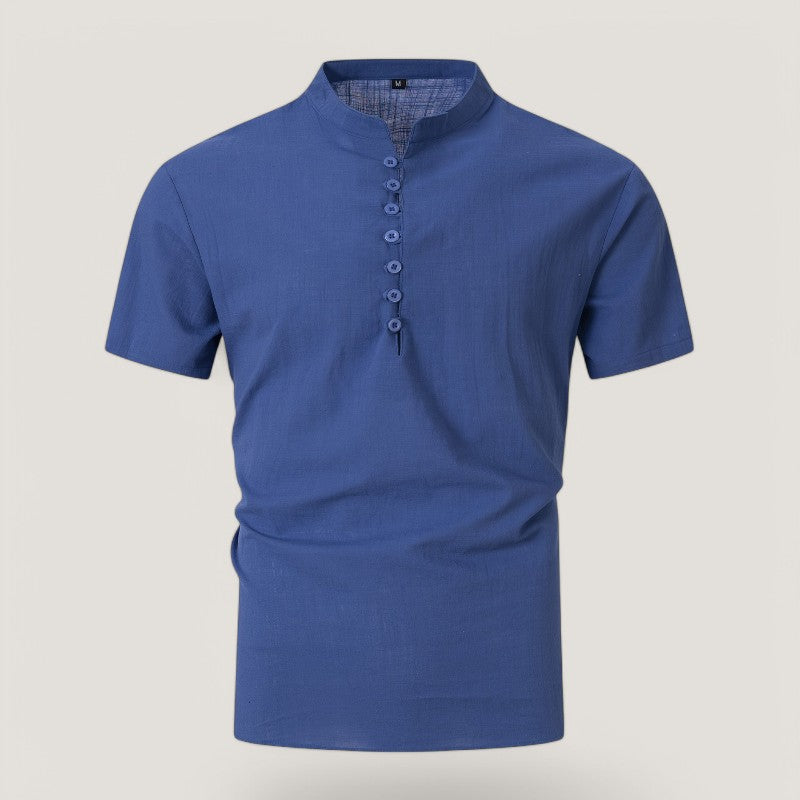 Heren Chemise Katoen en Linnen Vintage Stijl 5