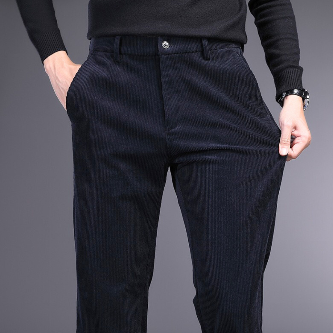 Heren Corduroy Broek Met Vierzijdige Stretch 2