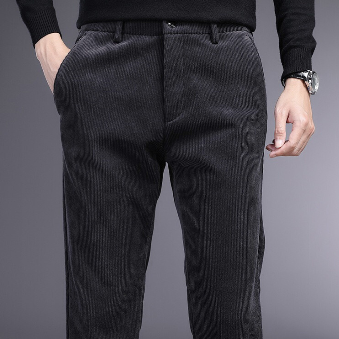 Heren Corduroy Broek Met Vierzijdige Stretch 4