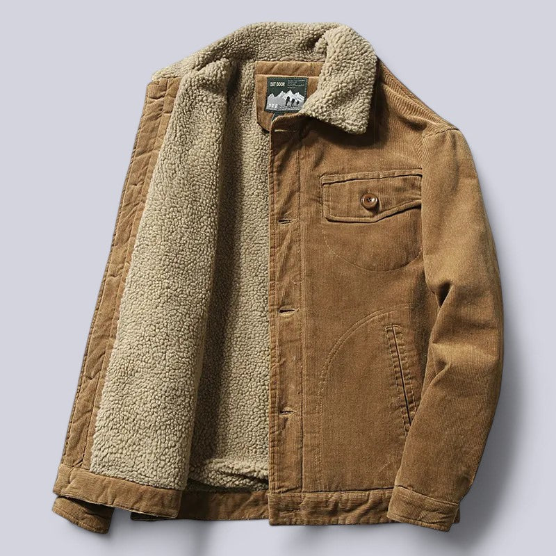 Heren Corduroy Jacket Winddicht Katoen Zachte Voering 1