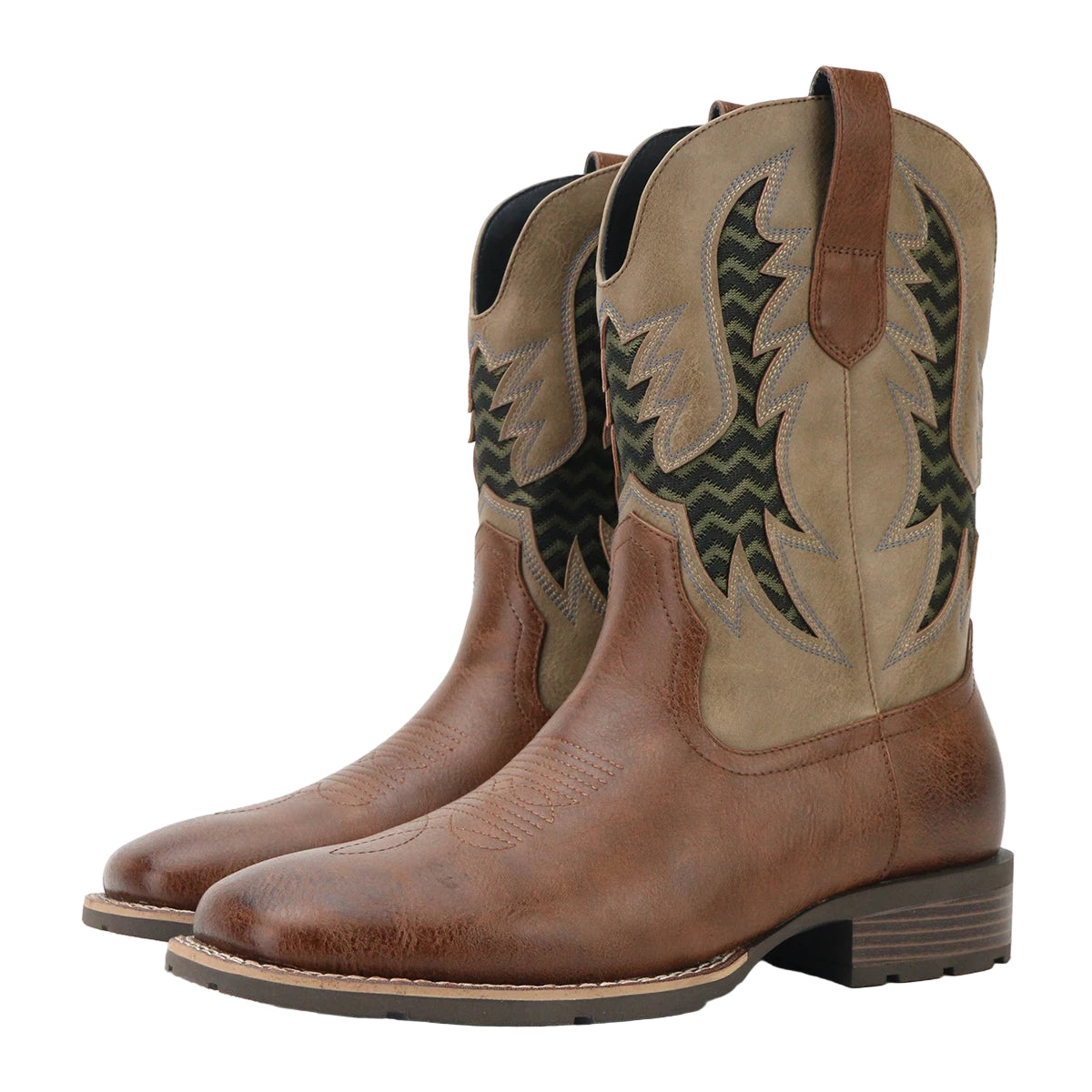 Heren Cowboylaarzen Vintage Geborduurd Leer 0