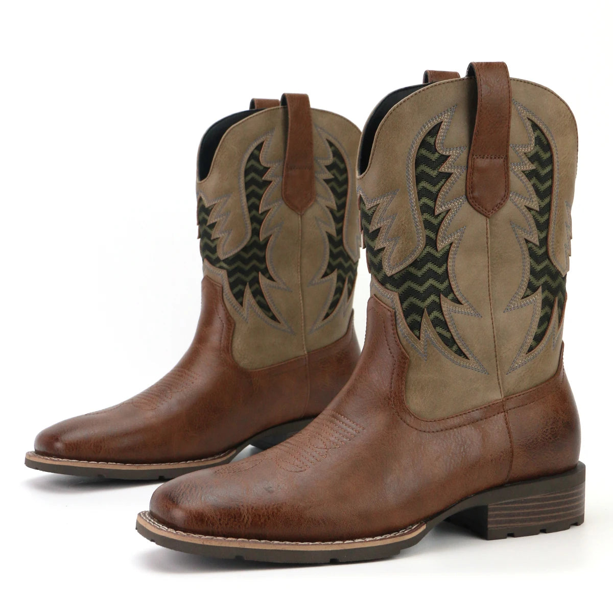 Heren Cowboylaarzen Vintage Geborduurd Leer 2