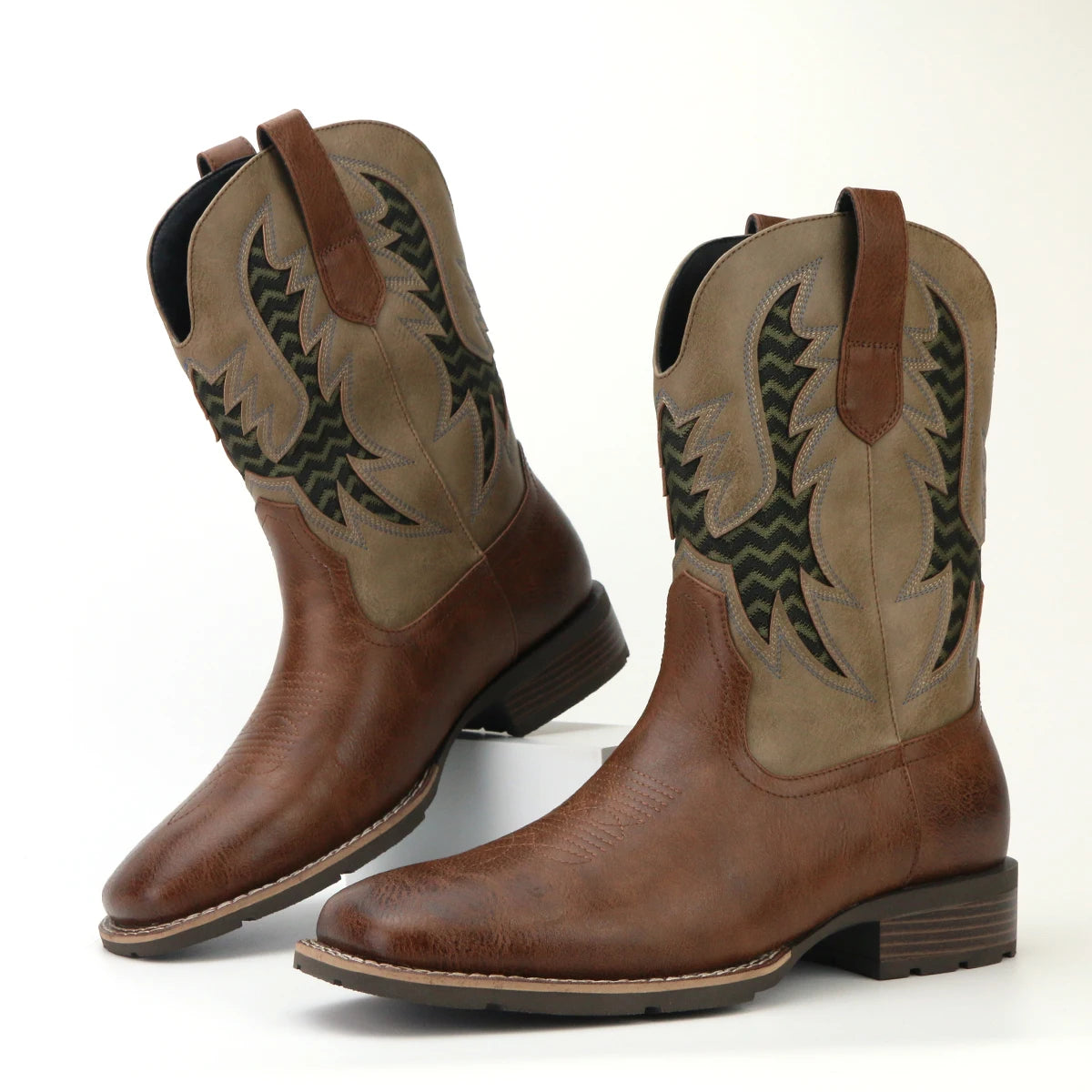 Heren Cowboylaarzen Vintage Geborduurd Leer 3