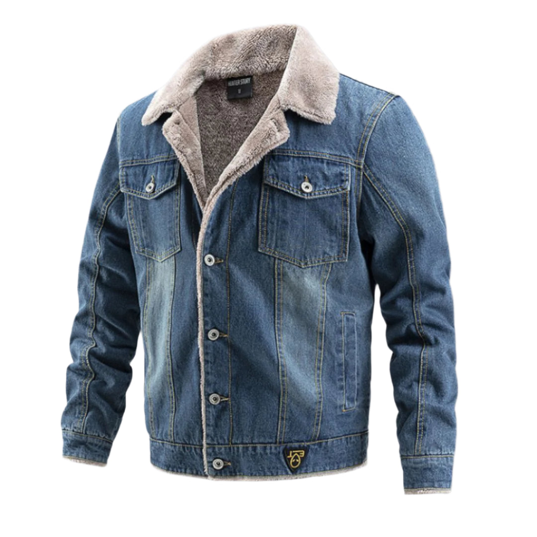 Heren Denim Jacket met Padded Binnenvoering 0